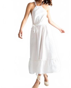 Miguelina Amanda Open-Back Dress - White