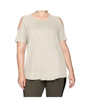 Calvin Klein Mock Neck Top - Natural