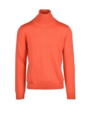 Bellwood Merino Wool Knit Sweater With Ciclista Fit - Orange
