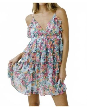 Storia Coral Me Later Mini Dress - Blue