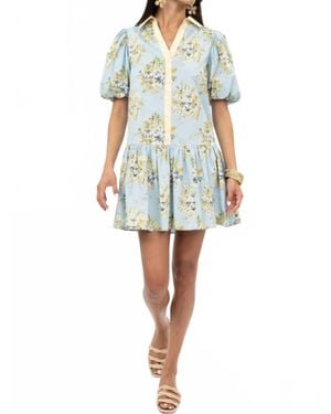 Uncle Frank Banded Front Mini Dress - Blue