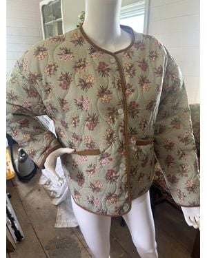 Thml Floral Pattern Quilted Jacket - Natural