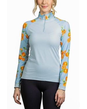Kastel Denmark 1/4 Zip Long Sleeve Sun Shirt - Blue