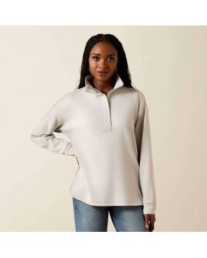 Ariat Breeze Half Zip Sweatshirt - Natural