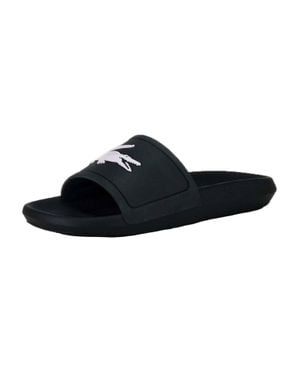 Lacoste Croco Slide Sandals - Black
