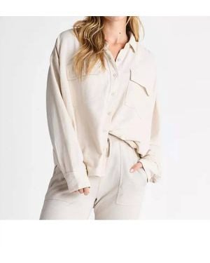 Splendid Amara Pocket Button Down Shirt - Natural