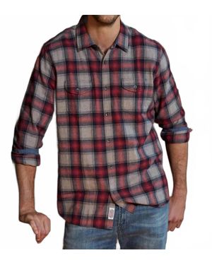 Flag & Anthem Napier Long Sleeve Flannel Shirt - Red
