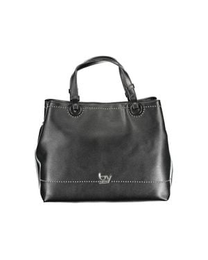 Byblos Polyurethane Handbag - Black
