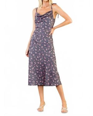 Thml Tie Shoulder Flower Dress - Purple