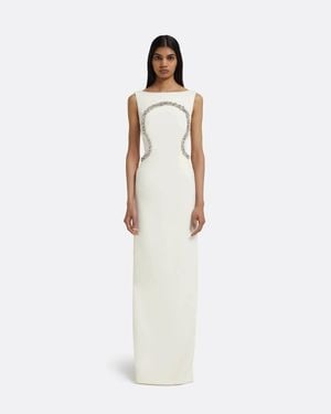 Safiyaa Riley Boatneck Gown - White