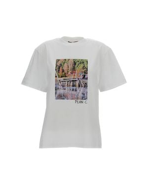 Plan C Boxy Fit Crew-Neck T-Shirt - White