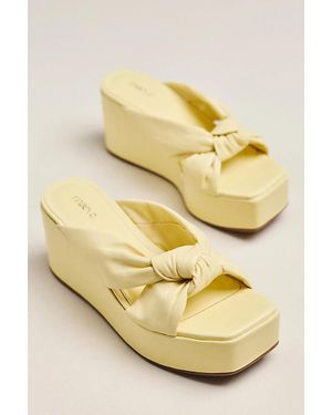 Maeve Knotted Platform Sandals - Metallic