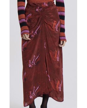 Maria Cher Melrose Bonny Midi Skirt - Red