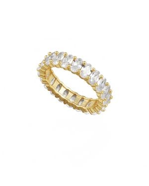 Sahira Jewelry Design Oval Eternity Band Ring - Metallic
