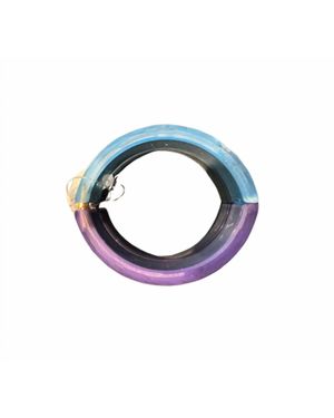 Pono Two Tone Resin Hinge Bangle Bracelet - Blue
