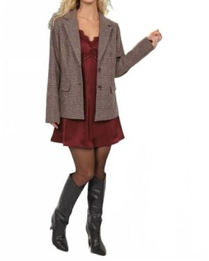 Sadie & Sage Amara Plaid Blazer - Purple