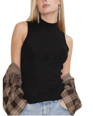 LNA Ribbed Double Layer Tank - Black