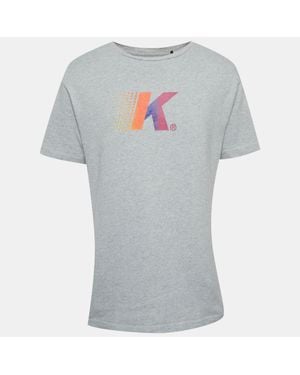 Kith Logo Flocked Jersey Crewneck T-Shirt - Gray