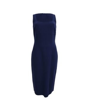 Michael Kors Square-Neck Midi Dress - Blue