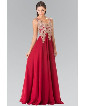 TRUEDAMES Embroidered Mother Of Bride Formal Gown