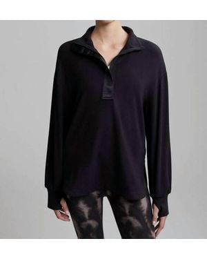 Varley Roeder Half Zip Midlayer Sweatshirt - Black
