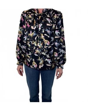 La Prestic Ouiston Francoise Button-Down Blouse - Black