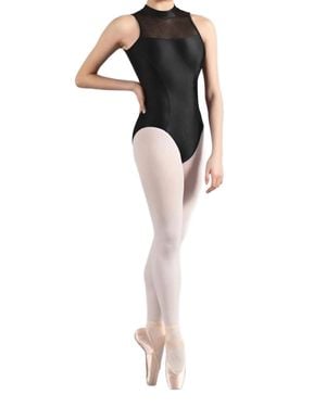 Bloch Ladies Mirella Glow Open Back Leotard - Black