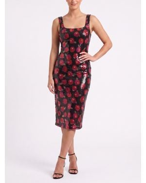 Rachel Roy Ariel Sleeveless Sequin Midi Dress - Red