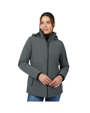 Free Country Thermo Super Softshell Zip Up Jacket - Gray