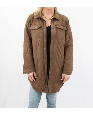Trend:Notes Quilted Utility Thin Puffer Jacket - Brown