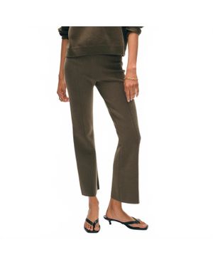 White + Warren Superfine Organic Cotton Kick Flare Pants - Green