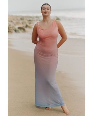 GOOD AMERICAN Mesh Twist Maxi Dress - Multicolor