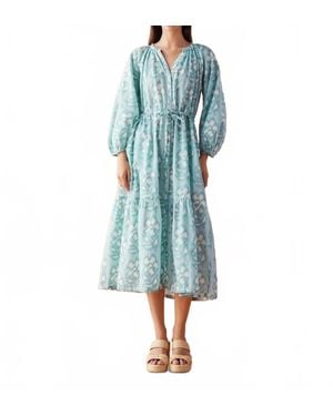 Omika Emerson Midi Dress - Blue
