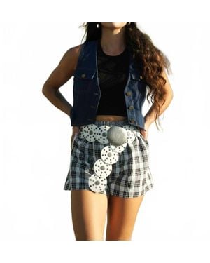 Pretty Garbage Miss Claire Denim Vest - Black
