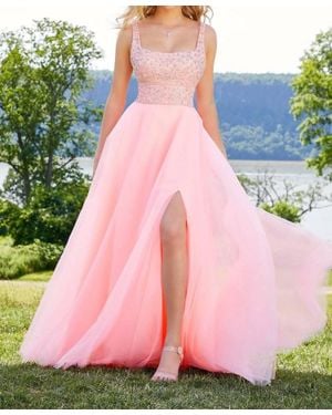 Mori Lee A-Line Prom Dress - Pink