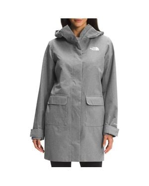 The North Face City Breeze Rain Parka Ii Jacket Windproof Ups1146 - Gray
