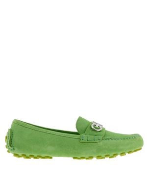 Ferragamo Ferragamo Crosta Gancini Ornament Driver, Size 7 C - Green