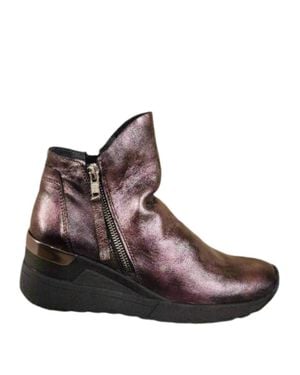 Eric Michael Nancy Leather Wedge Boot - Brown