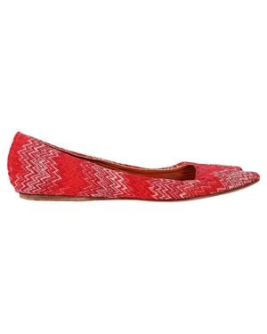 Missoni Striped Ballet Flats - Red