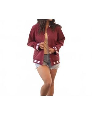 Layerz Clothing Howdy Bomber Jacket - Red