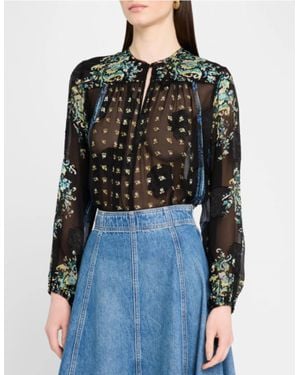 Ulla Johnson Aster Long Sleeve Blouse - Black
