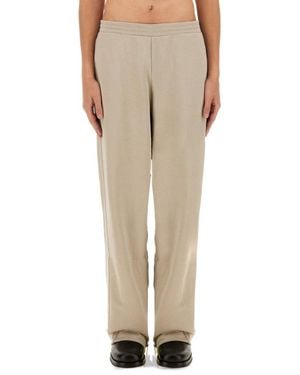 Helmut Lang Jogging Pants With Zipper - Natural