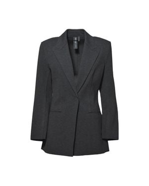 Norma Kamali Single-Breasted Tailored Blazer - Black
