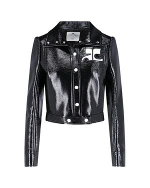 Courreges Vinyl Reedition Cotton Jacket - Black
