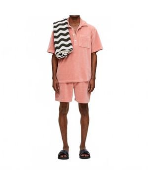 Oas Girona Velour Shirt - Red