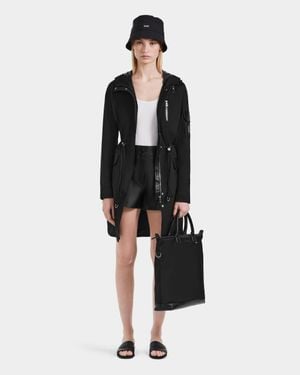 Rudsak Anna Light Windbreaker Jacket With Leather - Black