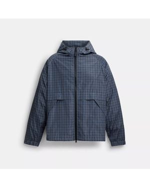 COACH Plaid Windbreaker - Blue