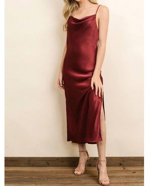 Dress Forum Midi Satin Slip Dress - Pink