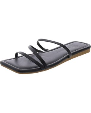 Dolce Vita Vinny Strappy Faux Leather Slide Sandals - Black