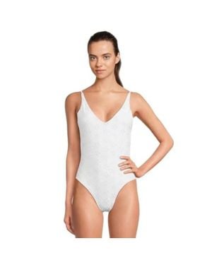 Beach Riot Reese Swimsuit Stretch Eyelet One-Piece Ddr2565 - White